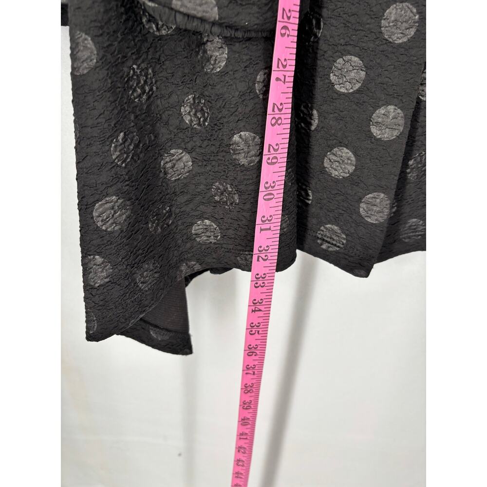 IC by Connie K Minimalist Jacket Womens XL Lagenlook Shirred Collar Polka Dot - Picture 6 of 12